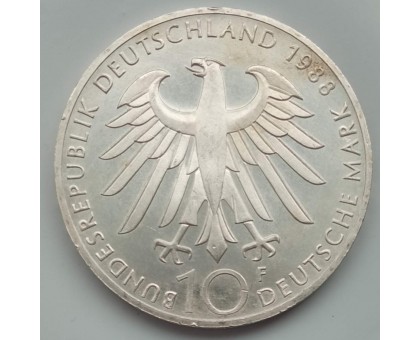 Германия (ФРГ) 10 марок 1988. Карл Цейс, серебро