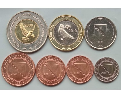 Босния и Герцеговина 2009-2021. Набор 7 монет