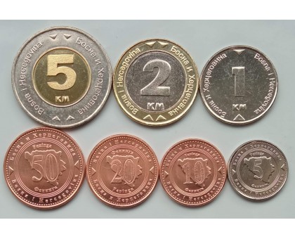 Босния и Герцеговина 2009-2021. Набор 7 монет