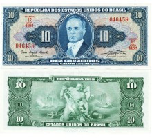 Бразилия 10 крузейро 1961-1964