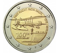 Мальта 2 евро 2015. 100 лет первому авиаполету с Мальты