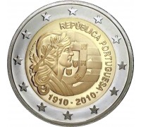 Португалия 2 евро 2010. 100 лет Португальской Республике