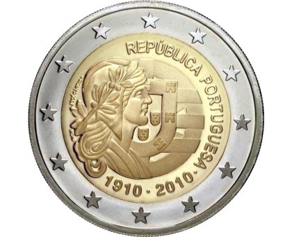 Португалия 2 евро 2010. 100 лет Португальской Республике