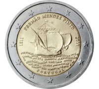 Португалия 2 евро 2011. 500 лет со дня рождения Фернана Мендиша Пинту