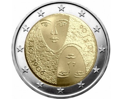 Финляндия 2 евро 2006. 100 лет всеобщего равного избирательного права