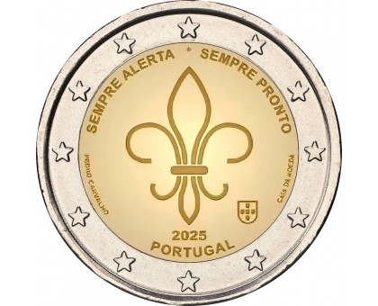 Португалия 2 евро 2025. Скаутское движение