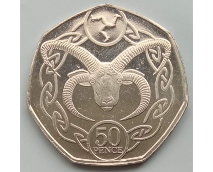 Остров Мэн 50 пенсов 2020-2021