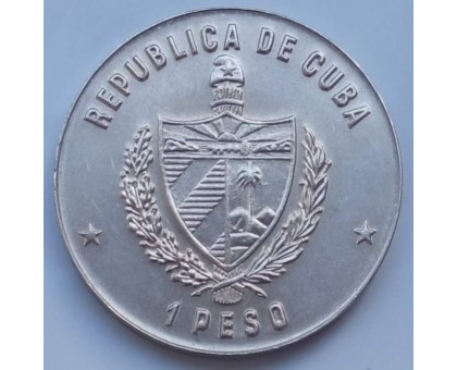 Куба 1 песо 1986. 100 лет автомобилям