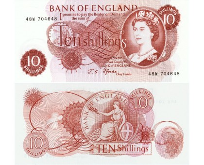 Великобритания 10 шиллингов 1960-1970