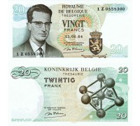 Бельгия 20 франков 1964