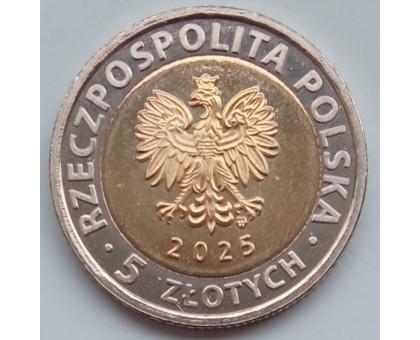 Польша 5 злотых 2025. Ратуша Бжега