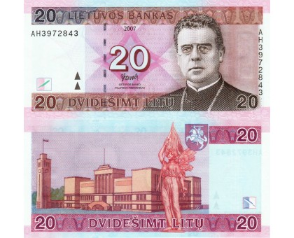 Литва 20 лит 2007