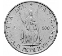 Ватикан 100 лир 1967