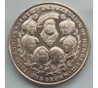 Остров Мэн 1 крона 2009. Король Генрих VIII