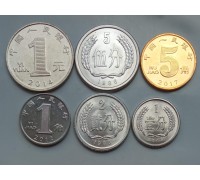 Китай. Набор 6 монет