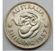 Австралия 1 шиллинг 1957 (серебро)