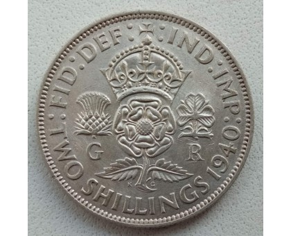 Великобритания 2 шиллинга 1940 серебро