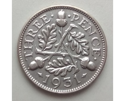 Великобритания 3 пенса 1931 Серебро