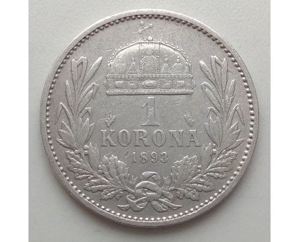 Венгрия 1 крона 1893 серебро