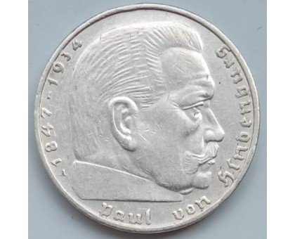 Германия 2 рейхсмарки 1938 A серебро