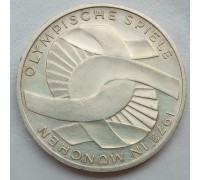 Германия 10 марок 1972. XX летние Олимпийские Игры, Мюнхен 1972 - Узел. Серебро