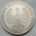 Германия (ФРГ) 10 марок 1972. XX летние Олимпийские Игры, Мюнхен 1972 - Факел серебро