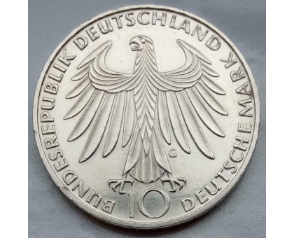 Германия (ФРГ) 10 марок 1972. XX летние Олимпийские Игры, Мюнхен 1972 - Спортсмены, серебро