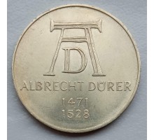 Германия 5 марок 1971. 500 лет со дня рождения Альбрехта Дюрера. Серебро