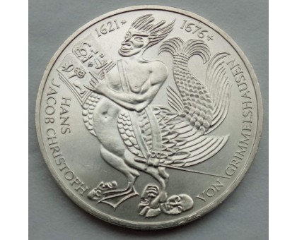 Германия (ФРГ) 5 марок 1976. Ганс Якоб Кристоффель фон Гриммельсгаузен. Серебро