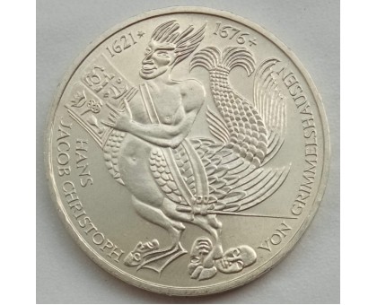 Германия (ФРГ) 5 марок 1976. Ганс Якоб Кристоффель фон Гриммельсгаузен. Серебро