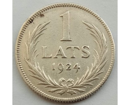 Латвия 1 лат 1924 серебро