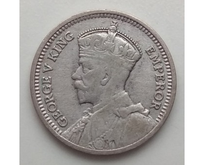 Новая Зеландия 6 пенсов 1934. Серебро