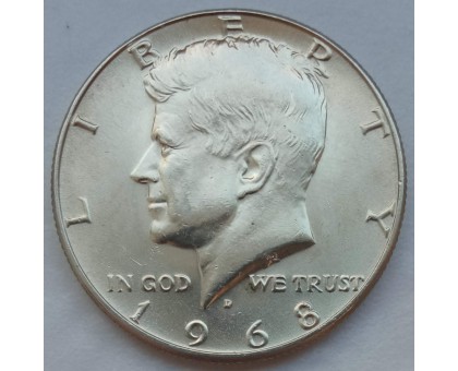 США 50 центов 1968. Серебро