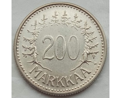 Финляндия 200 марок 1957 серебро