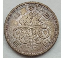 Япония 100 йен 1964. Олимпиада Токио. Серебро