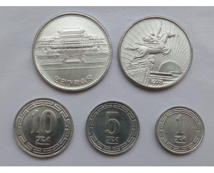 Северная Корея 1959-1987. Набор 5 монет