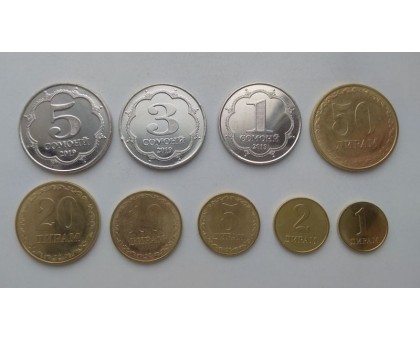 Таджикистан 2019. Набор 9 монет