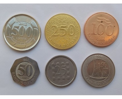 Ливан 1996-2012. Набор 6 монет