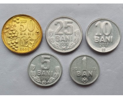 Молдова 1993-2020. Набор 5 монет