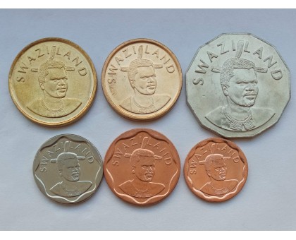 Свазиленд 2007-2011. Набор 6 монет UNC