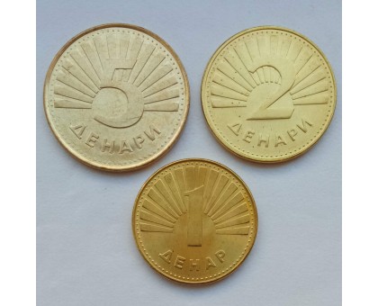 Македония 2001-2008. Набор 3 монеты UNC