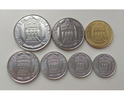 Сан-Марино 1973. Набор 7 монет