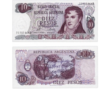Аргентина 10 песо 1973-1976