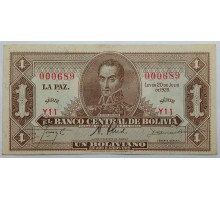 Боливия 1 боливиано 1928