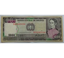 Боливия 1000 боливиано 1982