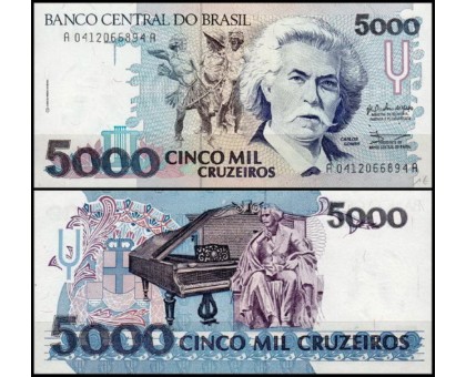 Бразилия 5000 крузейро 1993