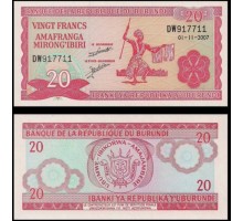 Бурунди 20 франков 2007