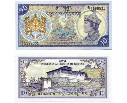Бутан 10 нгултрум 1986