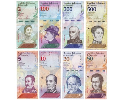Венесуэла 2018. Набор 8 банкнот