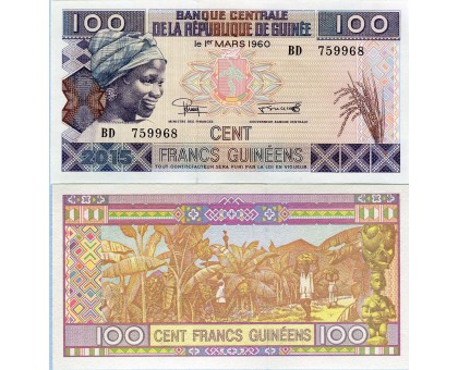 Гвинея 100 франков 2015 (2016)